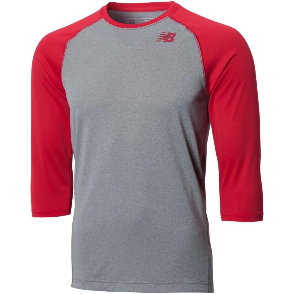 image:imageNew Balance Mens 34 Baseball Raglan TopTeam Red