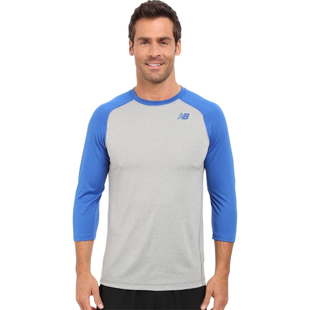 image:imageNew Balance Mens 34 Baseball Raglan TopTeam Royal