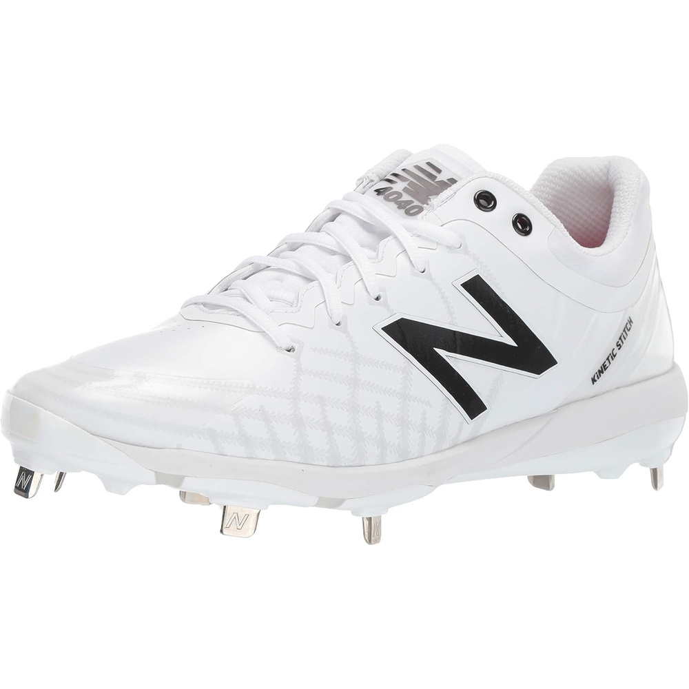 image:imageNew Balance Mens 4040 V5 Metal Baseball ShoeWhiteWhite