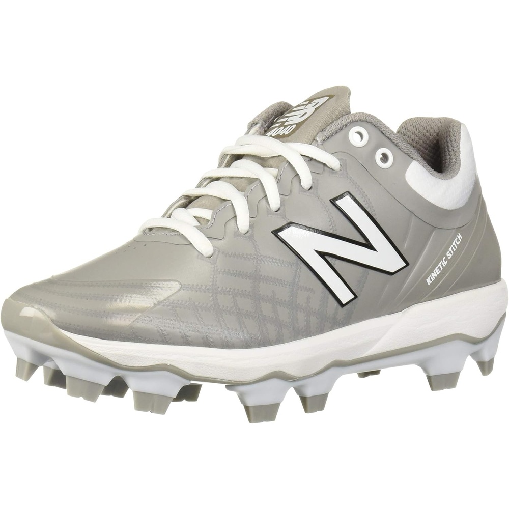 image:imageNew Balance Mens 4040 V5 TPU MoldedBaseball ShoeGreyWhite