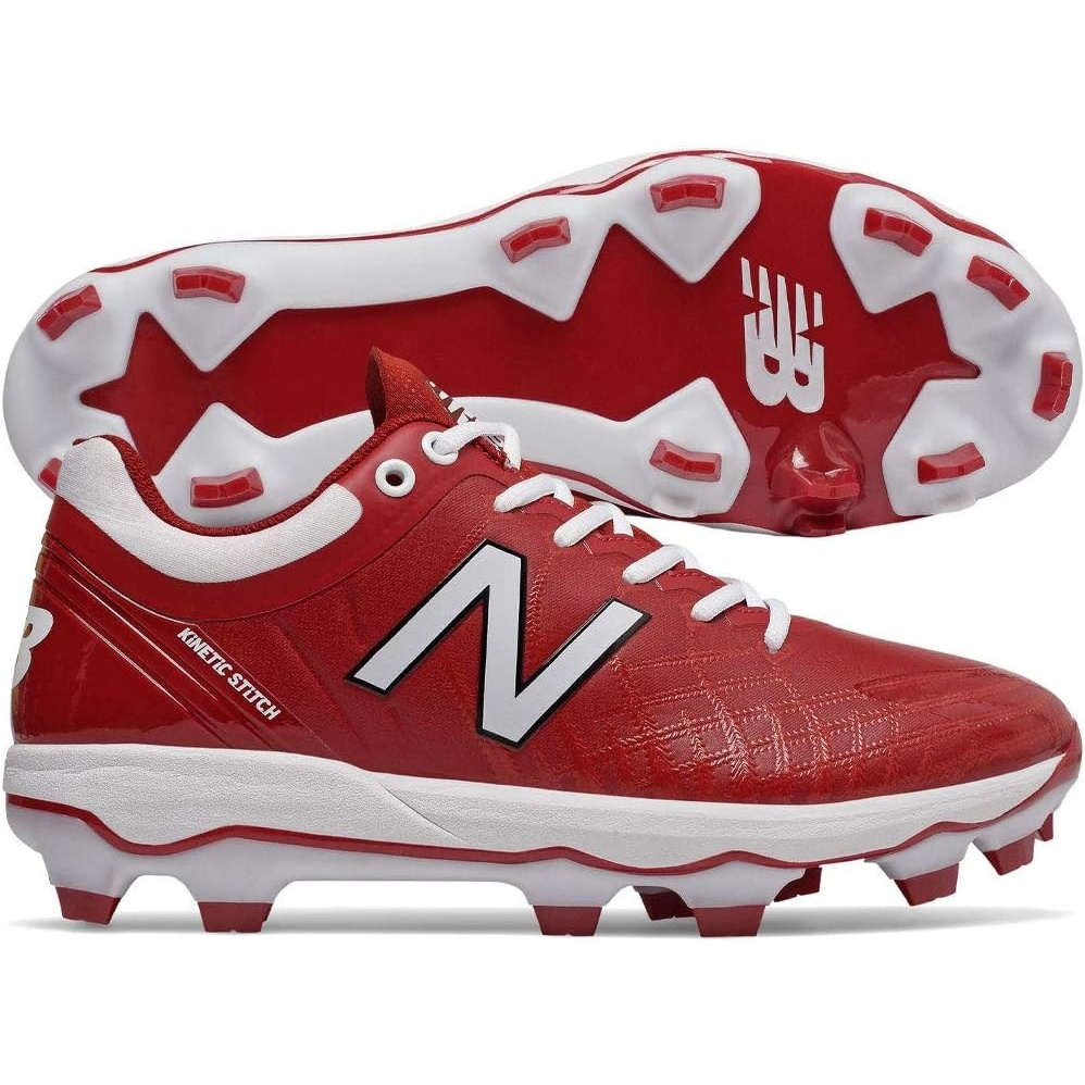 image:imageNew Balance Mens 4040 V5 TPU MoldedBaseball ShoeMaroonWhite