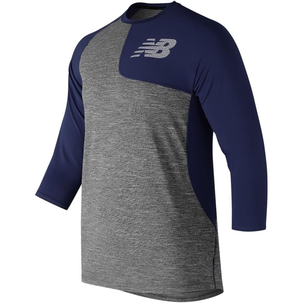 image:imageNew Balance Mens Baseball Assymetric Left 34 SleeveTeam Navy