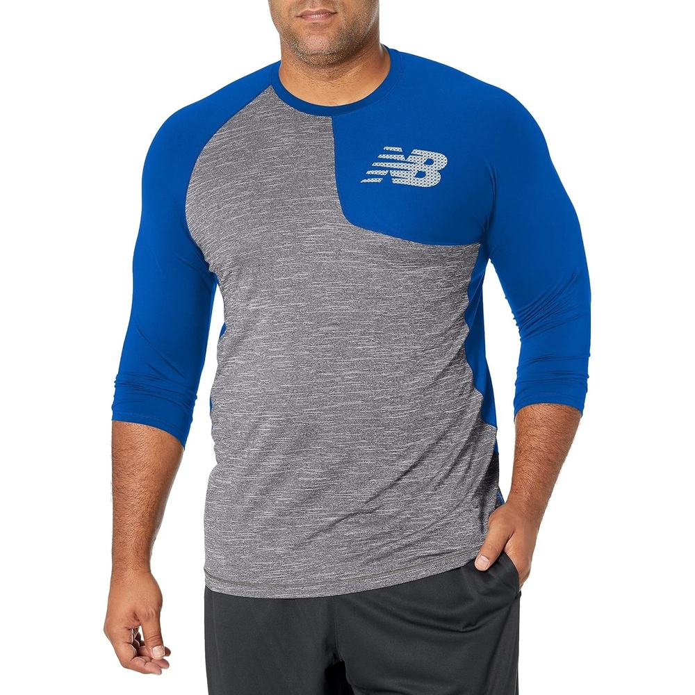 image:imageNew Balance Mens Baseball Assymetric Left 34 SleeveTeam Royal