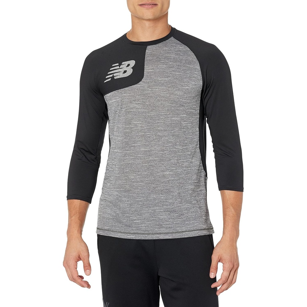 image:imageNew Balance Mens Baseball Assymetric Right 34 SleeveBlack