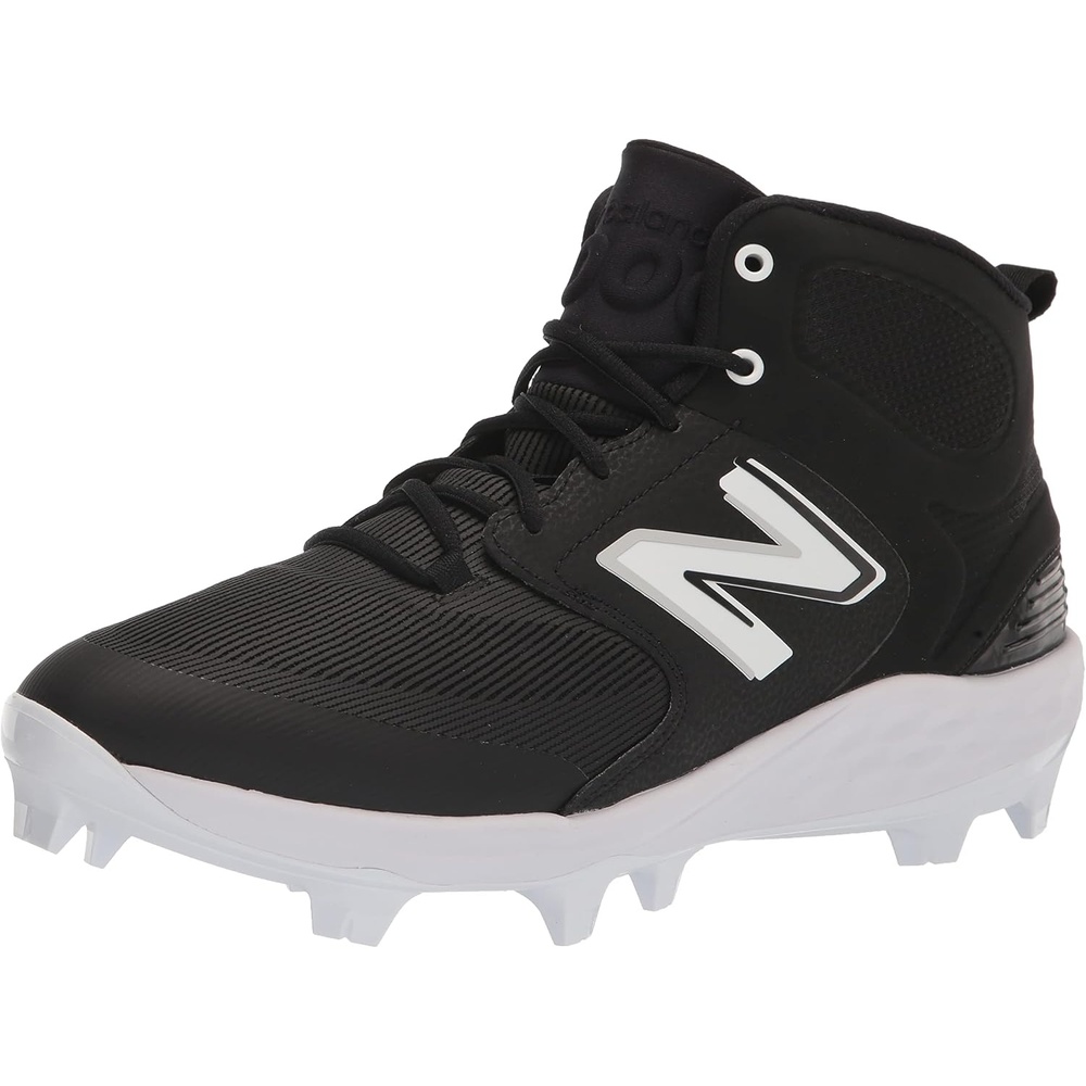 image:imageNew Balance Mens Fresh Foam 3000 V6 MidmoldedBaseball ShoeBlackWhite