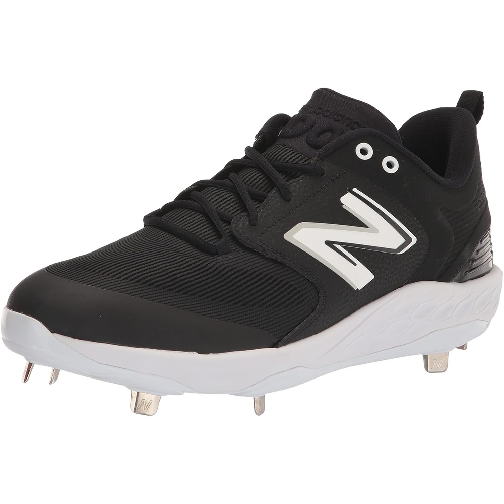 image:imageNew Balance Mens Fresh Foam X 3000 V6 Metal Baseball ShoesBlackWhite