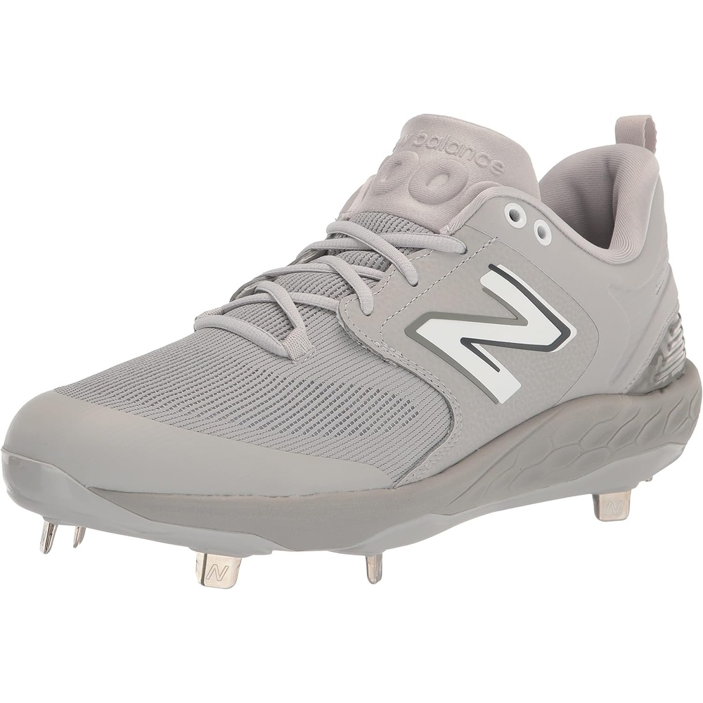 image:imageNew Balance Mens Fresh Foam X 3000 V6 Metal Baseball ShoesGreyWhite