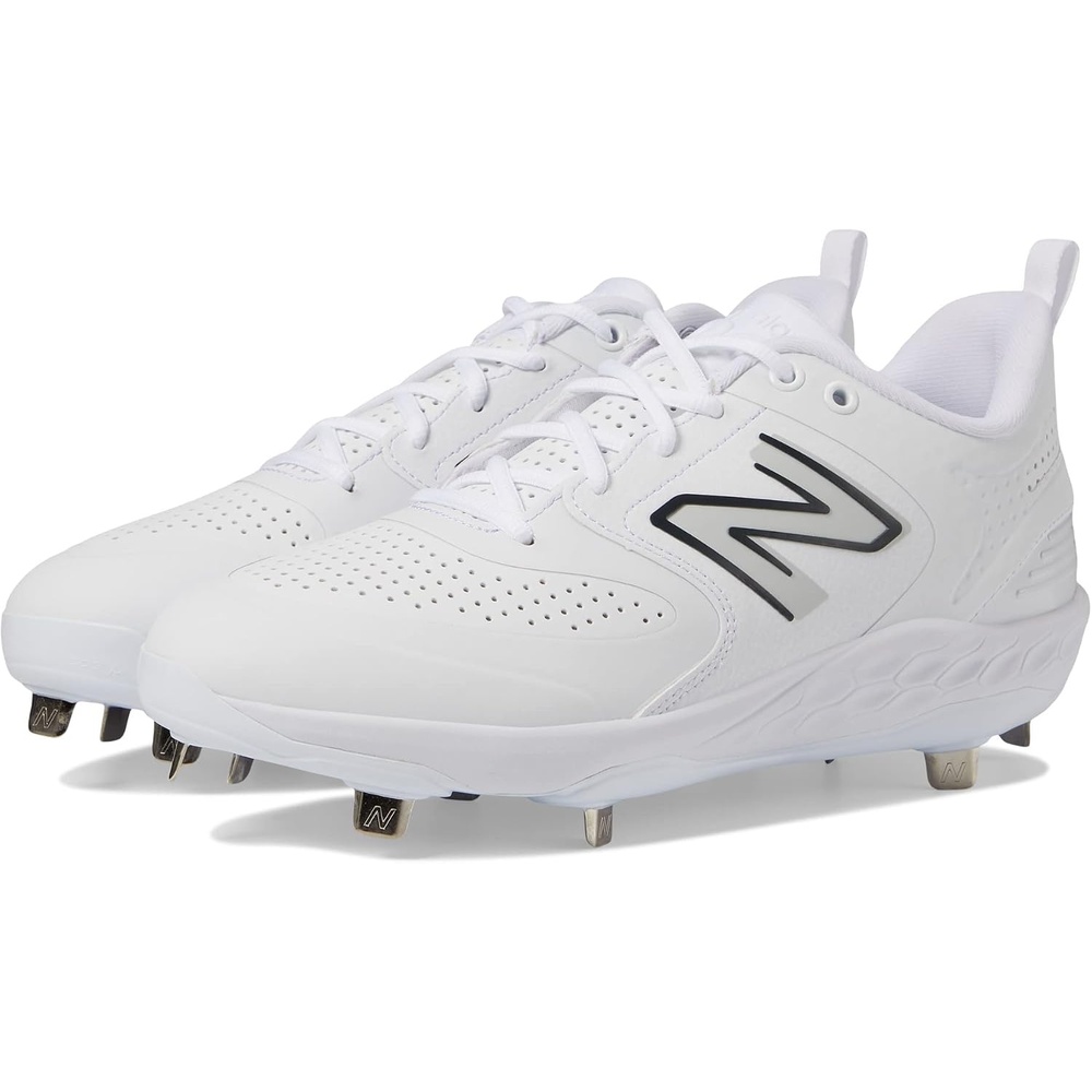 image:imageNew Balance Mens Fresh Foam X 3000 V6 Metal Baseball ShoesWhiteCastlerock