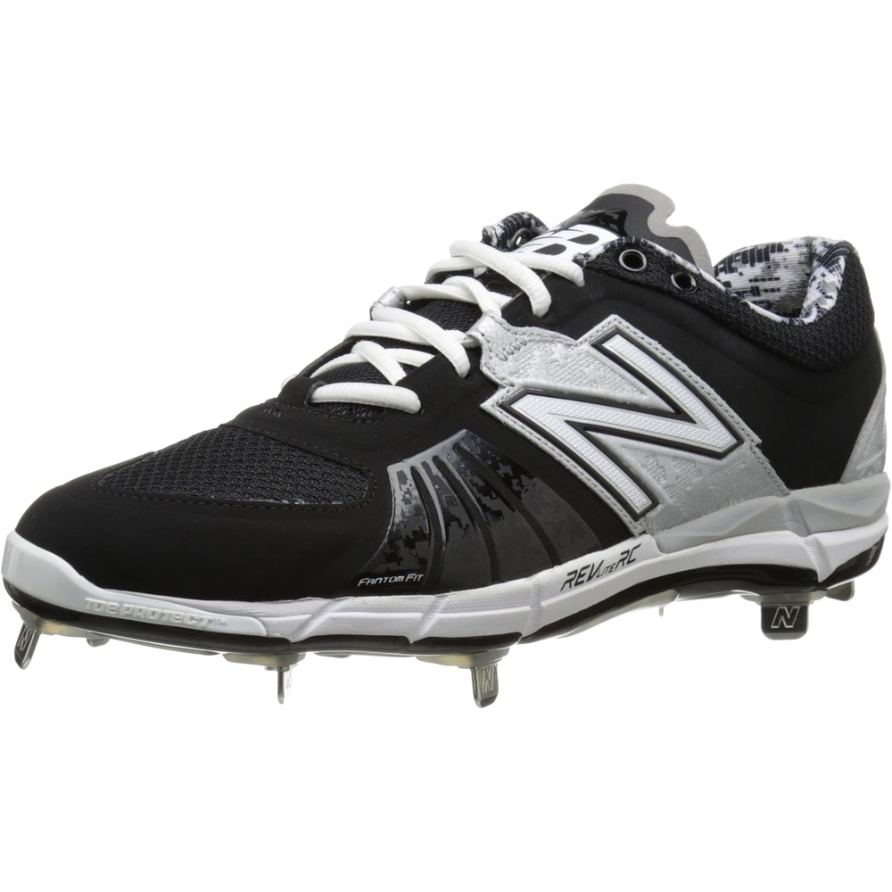 image:imageNew Balance Mens L3000V2 Metal Low Baseball CleatsBlacksilver