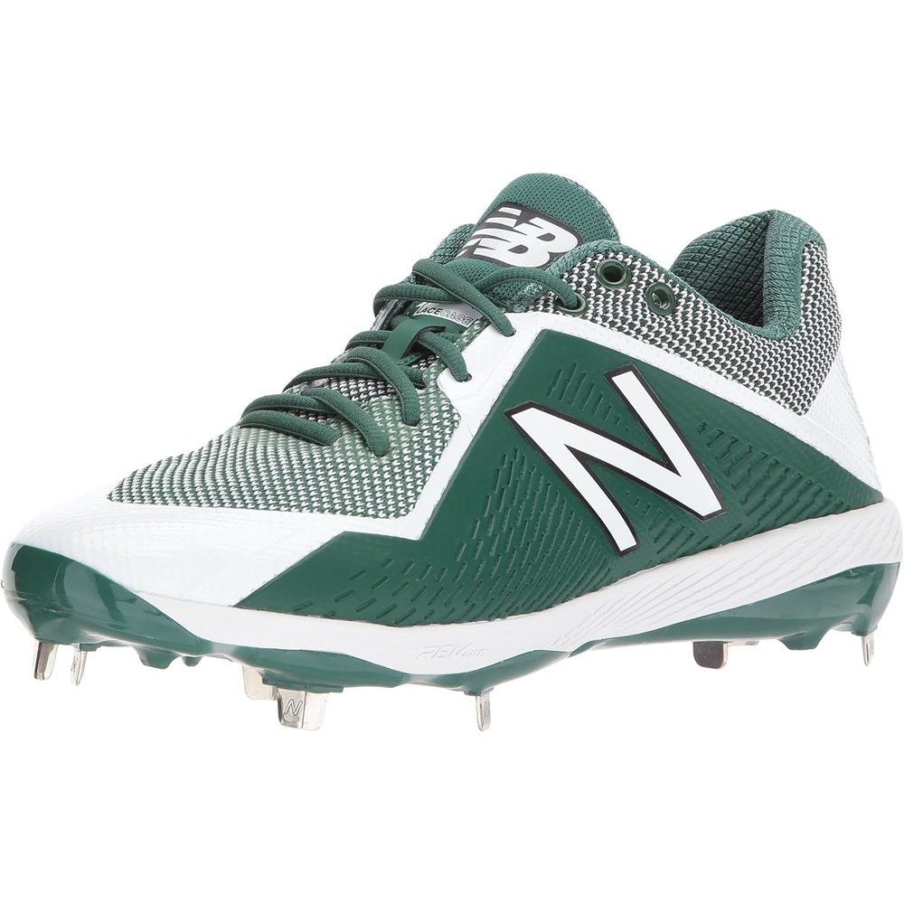 image:imageNew Balance Mens L4040v4 Metal Baseball ShoeGreenWhite