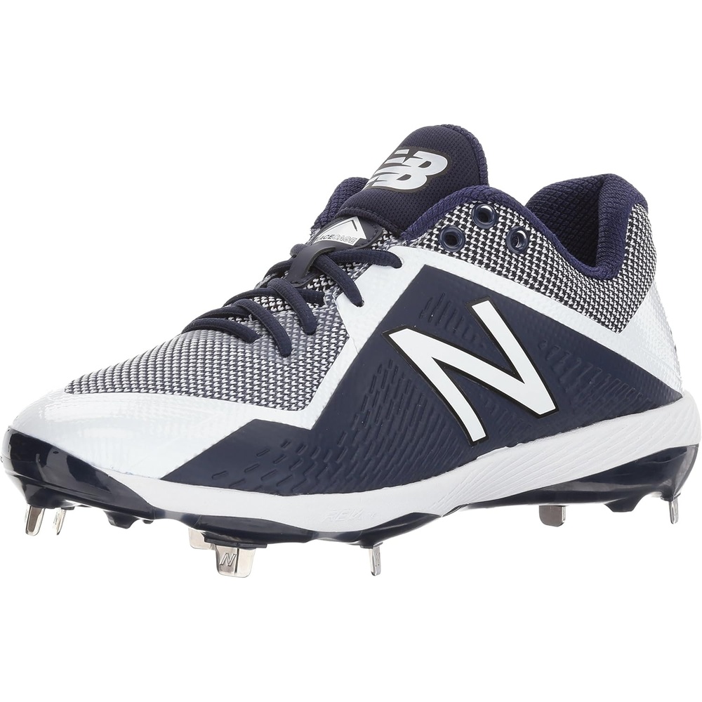image:imageNew Balance Mens L4040v4 Metal Baseball ShoeNavyWhite