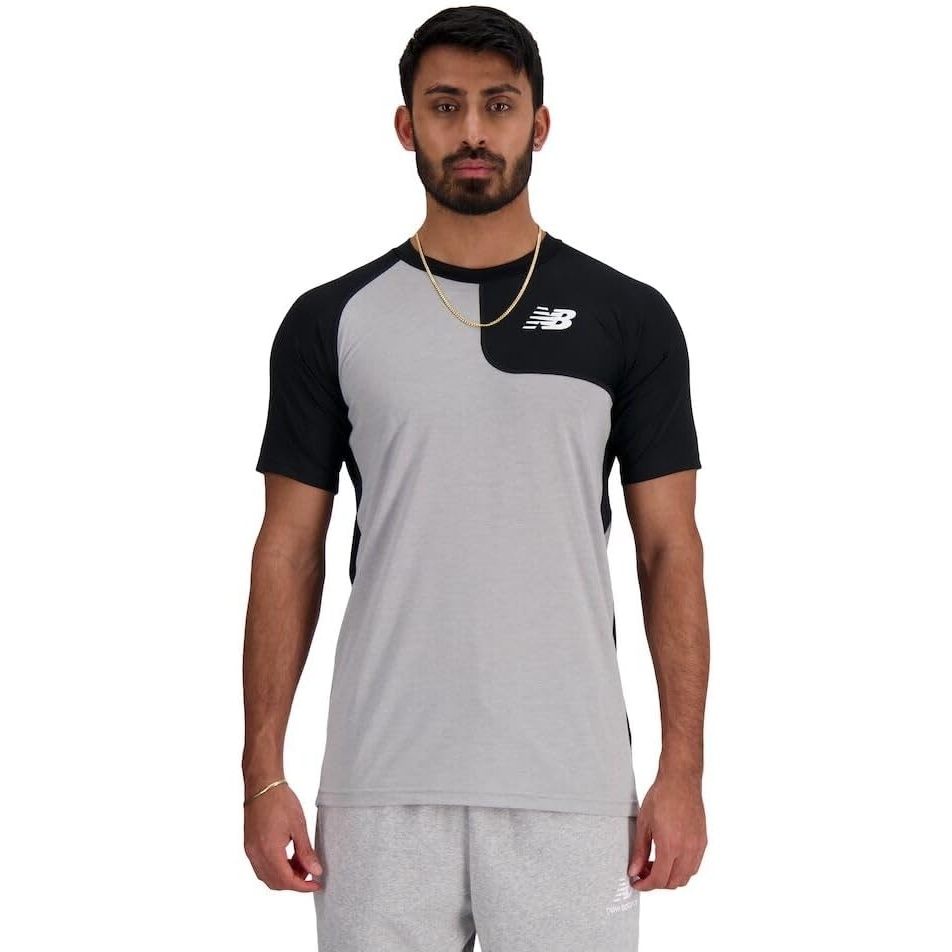 image:imageNew Balance Mens Ss Asym Baseball Top LeftBlack