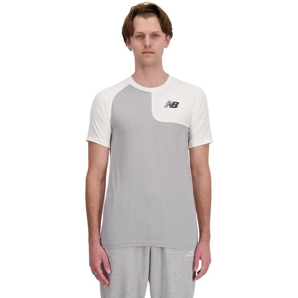 image:imageNew Balance Mens Ss Asym Baseball Top LeftWhite