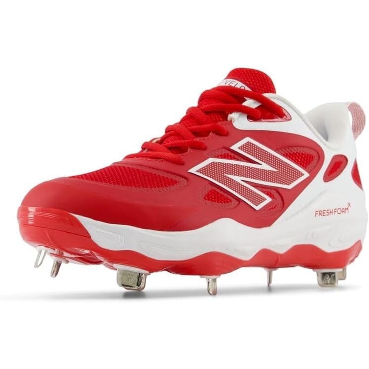 image:imageNew Balance Womens Fresh Foam X Velo V4 Metal Softball ShoesTeam RedWhite