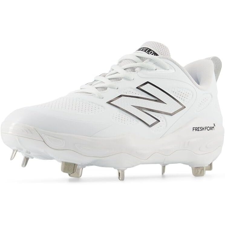 image:imageNew Balance Womens Fresh Foam X Velo V4 Metal Softball ShoesWhite SyntheticBlack