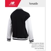 New Balance Girls 2 Piece Fleece Baseball Jacket & Jogger Sweatpants 7-12(Black)