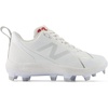 New Balance Kids’ FuelCell Romero Duo V2 TPU Molded Baseball Shoes(White/Silver Metallic)