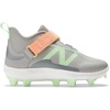 New Balance Kids’ Lindor V2 Baseball Shoes(Team Away Grey/Neon Dragonfly/Electric Jade)