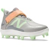 New Balance Kids’ Lindor V2 Baseball Shoes(Team Away Grey/Neon Dragonfly/Electric Jade)