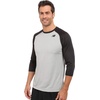 New Balance Mens 3/4 Baseball Raglan Top(Team Black)