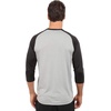 New Balance Mens 3/4 Baseball Raglan Top(Team Black)
