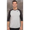 New Balance Mens 3/4 Baseball Raglan Top(Team Black)