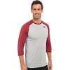 New Balance Mens 3/4 Baseball Raglan Top(Team Cardinal)
