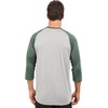 New Balance Mens 3/4 Baseball Raglan Top(Team Dark Green)
