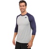 New Balance Mens 3/4 Baseball Raglan Top(Team Navy)