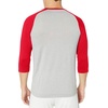 New Balance Mens 3/4 Baseball Raglan Top(Team Red)