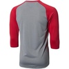 New Balance Mens 3/4 Baseball Raglan Top(Team Red)