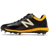 New Balance Men’s 4040 V5 Metal Baseball Shoe(Black/Yelllow)