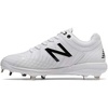 New Balance Men’s 4040 V5 Metal Baseball Shoe(White/White)