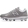 New Balance Mens 4040 V5 TPU MoldedBaseball Shoe(Grey/White)