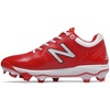 New Balance Mens 4040 V5 TPU MoldedBaseball Shoe(Red/White)