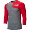 New Balance Men’s Baseball Assymetric Left 3/4 Sleeve(Team Red Inline)
