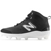 New Balance Mens Fresh Foam 3000 V6 Mid-moldedBaseball Shoe(Black/White)