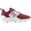 New Balance Men’s Fresh Foam 3000 V6 Molded Baseball Shoes(Team Crimson/White)