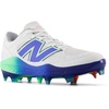 New Balance Men’s Fresh Foam 3000 V7 Molded Baseball Shoe(White/Electric Jade/Bright Lapis)