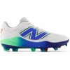 New Balance Men’s Fresh Foam 3000 V7 Molded Baseball Shoe(White/Electric Jade/Bright Lapis)