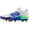 New Balance Men’s Fresh Foam 3000 V7 Molded Baseball Shoe(White/Electric Jade/Bright Lapis)
