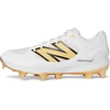 New Balance Men’s Fresh Foam 3000 V7 Molded Baseball Shoe(White/Metallic Gold)