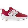 New Balance Men’s Fresh Foam X 3000 V6 Metal Baseball Shoes(Cardinal/White)