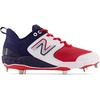 New Balance Men’s Fresh Foam X 3000 V6 Metal Baseball Shoes(White/Navy Blue/Red)