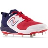 New Balance Men’s Fresh Foam X 3000 V6 Metal Baseball Shoes(White/Navy Blue/Red)