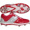 New Balance Men’s L3000V2 Metal Low Baseball Cleats(Red/Silver)