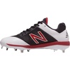 New Balance Men’s L4040v4 Metal Baseball Shoe(Black/Red/White)