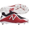 New Balance Men’s L4040v4 Metal Baseball Shoe(Black/Red/White)
