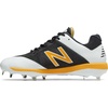 New Balance Men’s L4040v4 Metal Baseball Shoe(Black/Yellow)