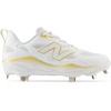 New Balance Women’s Fresh Foam X Velo V4 Metal Softball Shoes(White/Gold)